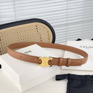 Celin E新品立体浮标针扣女士腰带 意大利进口小牛皮 搭铜扣 宽度2.5