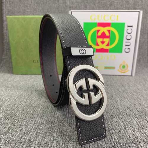 品名：古奇.Gu...Ci原单 材质：原单牛皮腰带 百分百头层牛皮腰带保证真皮，24K纯钢扣，专柜原单品质、做工精细，时尚大牌，送人自用首选 包装： 请认准如图