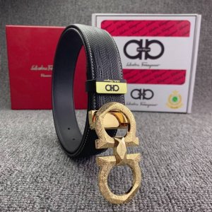 品名：菲拉格幕 原单皮带 材质：原单牛皮腰带 百分百头层牛皮腰带保证真皮，24K纯钢扣，专柜原单品质、做工精细，时尚大牌，送人自用首选包装： 请认准如图专柜包装