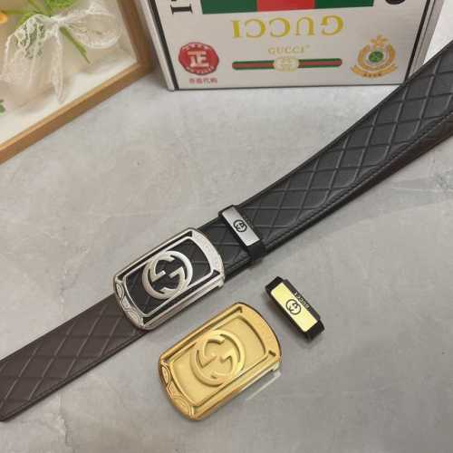 品名：古奇.Gu...Ci 材质：原单牛皮腰带 专柜原单品质、做工精细，时尚大牌，送人自用首选 包装： 请认准如图专柜包装赠送打孔器手提袋专柜礼盒宽度3.8Cm