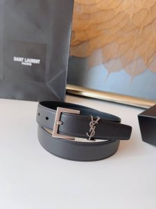 Saint Laurent 圣罗兰 女士腰带皮带 意大利进口平纹小牛皮，Ysl原版开模复古金扣，尺寸3.0Cm时尚百搭高雅