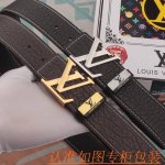 男款腰带：Lv 路易威登原单牛皮腰带 男款皮带：材质百分百头层牛皮腰带保证真皮皮带，专柜原单品质、做工精细，时尚大牌，送人自用首选包装： 请认准如图专柜包装赠送