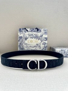 宽度3.5 Cm Dior 迪奥两面腰带款式迷人多样，采用多种材质精心打造，为各式廓形增添点睛之笔，彰显优雅醒目的气质。向迪奥钟爱的细节艺术致敬，彰显非凡的高雅
