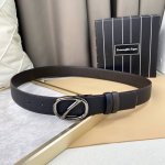 杰尼亚，头层牛皮 宽3.5Cm 官网同步，纯铜金属标识，双面均可佩戴！适合商务低调人士！