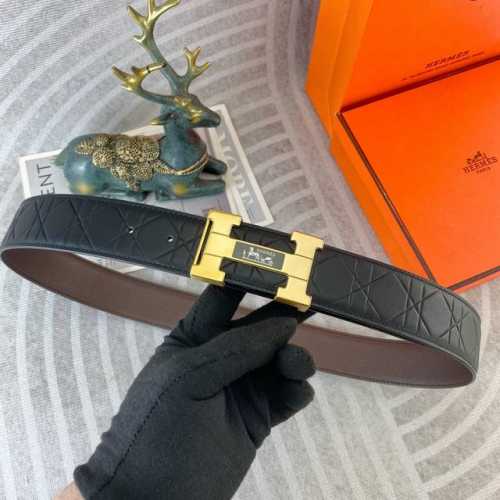 爱马仕 特种皮腰带系列 原厂五金精品不锈钢扣 手感柔软舒适 宽3.8Cm