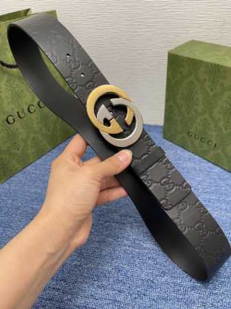 Gucci 经典款进口原厂印花面 搭配原版皮底 精品钢扣 宽4.0 Cm 经典永不过时款 潮流大方 时尚百搭 - 点击图像关闭