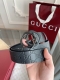 Gucci.古驰 全套包装 3.8Cm进口小牛皮压花, 专柜正品1:1完美复刻. 原版底皮, 采用热压印技术的Gucci Signature皮革精制而成，触感厚
