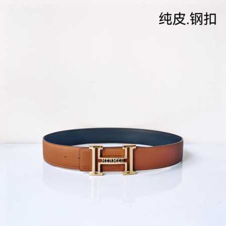 特 Hermes[正]原单爱马仕，宽3.8Cm进口原版皮带身，双面可两面用，精品电镀五金 ！ - 点击图像关闭