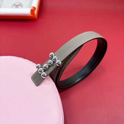 简装2.5双用皮女生荔纹皮带 配饰2.5H不锈钢双用皮H扣腰带 3L2025