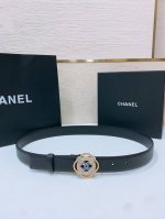 Chanel 春夏新款 小牛皮与黄铜Cc搭扣 精致细腻 光滑优雅 3.0Cm