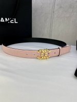 宽度3.0Cm Chanel 香奈儿 进口柔软小牛皮金 银色花纹金属精品钢扣。