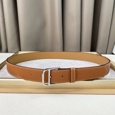 爱马仕针式扣Togo男士皮带，爱马仕3.5双头层牛仔配饰腰带。