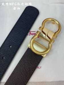 Ferragamo.菲拉格慕 全套包装 宽度3.5Cm 高级定制款男士皮带 双面进口牛皮 可双面使用 自行选择搭配 真材实料 很有质感 时尚经典不失风范 搭配精