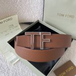 Tom Ford 汤姆福特。新品高端双面小牛皮，简约商务男士腰带，4.0Cm宽，双面使用，配原版包装