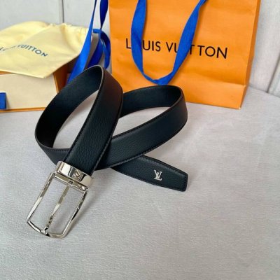 原版包装1.0 L0Uis Vuitt0N 今季新品 男士原單腰帶 寬度35毫米 经典头层Togo荔枝纹 搭配低调可旋转针扣五金 尾部饰有品牌Logo配件相呼应