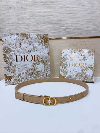 Dior Montaigne Jolie Belt 光滑小牛皮和白色树脂珍珠 饰有*Christian Dior*标志 羊皮菱格腰带2.0Cm - 点击图像关闭