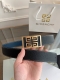 特 纪梵希 原单货品，宽度3.8Cm 双面头层Togo荔枝纹，柔软皮料。 双面可用，精细做工，品质好货。 扣头：不锈钢扣 金色 银色 码数：100-125Cm