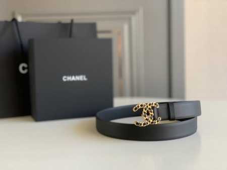 特 Chanel香奈儿 专柜专柜同款皮带 正品开模复五金采用Logo经典 进口平纹意大利香味胎牛皮3.0Cm女神必备款 - 点击图像关闭