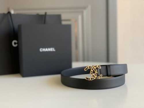 特 Chanel香奈儿 专柜专柜同款皮带 正品开模复五金采用Logo经典 进口平纹意大利香味胎牛皮3.0Cm女神必备款