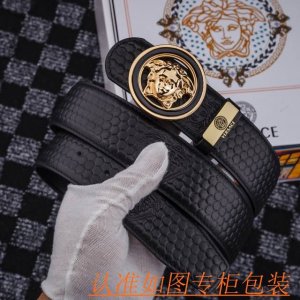 品名：范思哲 原单 材料：百分百头层牛皮，保证真皮。专柜原单品质、做工精细，送人自用首选 包装： 请认准如图专柜包装，赠送打孔器，银联发票，宽度3.8CM