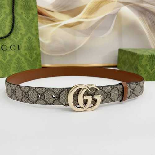 Gucci 3.0Cm 经典防水布料搭配头层牛皮底，经典双C挂扣，时尚百搭！