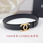 5.0Cm 香奈儿腰带，双面头层牛皮皮料，长度：.75.80.85.90.95.100.105.110欧，铜五金扣原版开模定制庆祝]