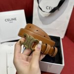特 赛琳〖Céline〗女士腰带 带身采用进口双面牛皮 搭配凯旋门扣 手感柔软细腻，上身效果超级好看 宽度2.5Cm