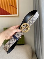 特 Gucci[正] 经典款G家印花搭配顶级纯钢五金扣采用精挑细选进口顶级牛皮， 宽度4.0Cm