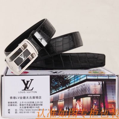 腰带皮带：Lv 路易威登自动带牛皮皮带 男款皮带：材质百分百头层牛皮腰带保证真皮皮带，专柜原单品质、做工精细，时尚大牌，送人自用首选包装： 请认准如图专柜包装赠