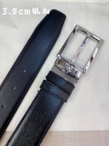 Montblanc万宝龙 宽3.5Cm 采用头层牛皮 精品针式扣头 自由裁剪商务休闲皮带