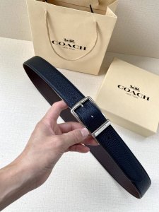 3.7Cm 宽 Coach 这款双面腰带采用运动小牛皮制作，配有经典标志带扣，一款产品，两种外观。其合身度可个性定制，可用剪刀进行剪裁。 Saz D45 Smm