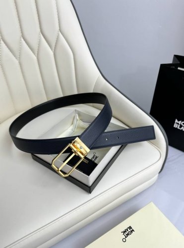 特 Montblanc万宝龙 宽3.5Cm 采用头层牛皮 精品针式扣头 自由裁剪商务休闲皮带