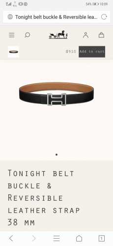 Hermes.爱马仕 全套包装 官网同步 Hermes-Tonight Belt Buckle & Reversible Leather Stra Mm