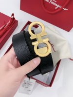 特 Ferragamo.菲拉格慕 全套包装 支持Nfc扫码 宽度3.5Cm 高级定制款男士皮带 双面进口牛皮 可双面使用 自行选择搭配 真材实料 很有质感 时尚