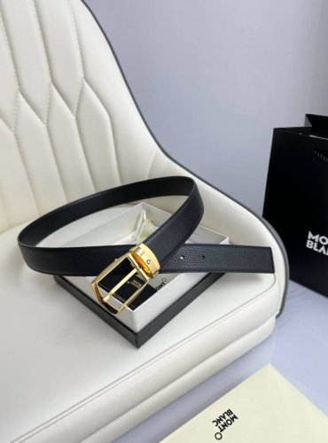 特 Montblanc万宝龙 宽 Cm 采用头层牛皮 精品针式扣头 自由裁剪商务休闲皮带