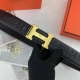 特 配全套包装礼盒 Hermes爱马仕 男士双面皮腰带38Mm 双面进口花纹皮压制。可双面使用 专柜走线 搭配新款扣。