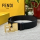 fendl 芬迪 宽38Mm 男士休闲皮带 双面头层小牛皮制作 搭配Ff尾夹旋转扣 经典百搭款 高清实拍 双面可用 品质保证