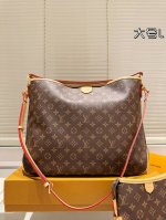 大号 无盒子 秋冬必小备路易威登Lv-Delightful 秋冬季节必备容量超大。网红购物袋 上班放随身物品保温杯，雨伞物、化妆包妥妥的旅行园放些随身衣物那也是