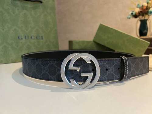 古驰男士Pvc配皮双G精钢滚砂金属扣38Mm，经典热门款。顶级