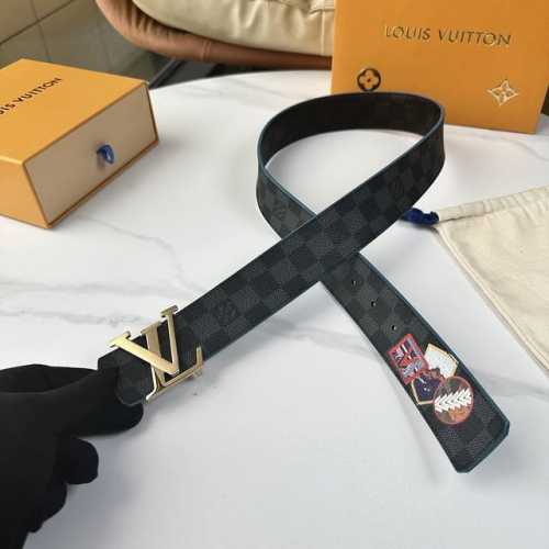 原版包裝 L0Uis Vuitt0N 今季新品 驢家原單腰帶 寬度40毫米 定制帆布面內襯進口小牛皮底壓格子紋 全新開模精鋼五金搭扣 雙面用 經久耐用 百搭款