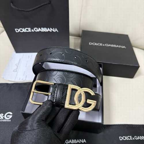 Dg，宽3.5Cm 杜嘉班纳 新款 压花小牛皮简约百搭腰带，Dolce&Gabbana Milano 针扣标牌装饰别具一格。