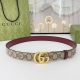 特 Gucci 古驰 3.0Cm 经典进口帆布防水料配牛皮底 搭配Cc转动扣 双面可用 做工精细