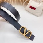 特 4.0Cm 华伦天奴官网新款，双面头层牛皮皮料，长度：85.90.95.100.105.110欧，精品铜五金扣带钢印原版开模定制庆祝]