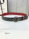 特 宽度4.0Cm Gucci 双面腰带，一侧为gg Su E帆布，反面一侧为枣红色头层小牛皮。配以互扣式双g带扣。