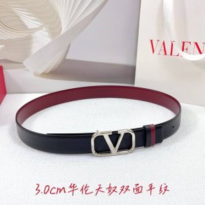 3.0Cm 华伦天奴腰带，双面头层牛皮皮料，长度：.75.80.85.90.95.100欧，铜五金扣原版开模定制庆祝]
