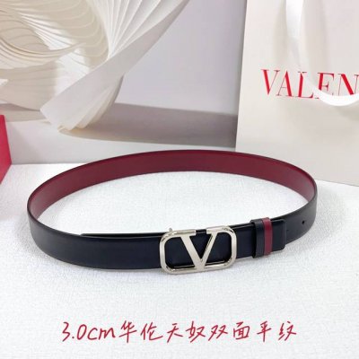 3.0Cm 华伦天奴腰带，双面头层牛皮皮料，长度：.75.80.85.90.95.100欧，铜五金扣原版开模定制庆祝]