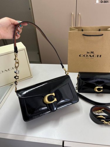 大 配小C挂件 Coach蔻驰酒神包Tabby新款系列 双层两条长带 单肩加斜挎 D-301尺寸20×10 26×13折叠盒