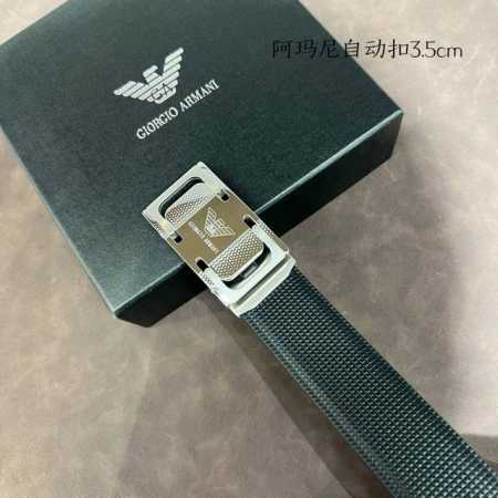 特 品牌 阿玛尼 新款进口小牛皮 手感细腻柔软 搭配纯钢自动精品钢扣 宽度 3.5Cm - 点击图像关闭