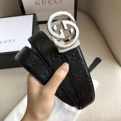 Gucci.古驰 全套包装 男士自动腰带- 宽度35Mm 精品钢扣 精工打造 质感好 可以裁剪