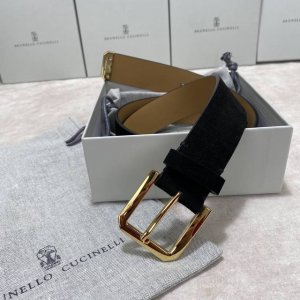 配原版包装，Brunellocucinelli布内罗 古奇拉利3.5宽男士真皮磨砂牛皮双面头层意大利品牌，休闲装搭配设计风格，欢迎大家转载图片。